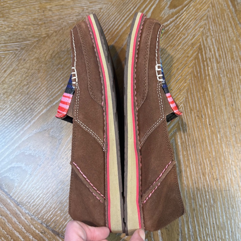 Ariat Cruiser Loafer Slip On Rainbow Stripe Suede Brown Multicolor Size 8.5 - Picture 9 of 10